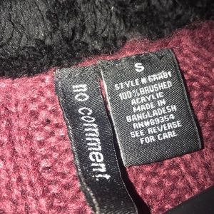 Maroon long sleeve sweater dress